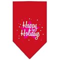 Unconditional Love Scribble Happy Holidays Screen Print Bandana Red Large UN847938